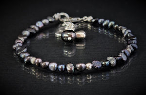 Armband Pearls med Silverhjärta (6 mm)
